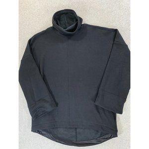 Athleta‎ Cowl Neck 3/4 Sleeve Pullover Fleece (Women's Medium) Black